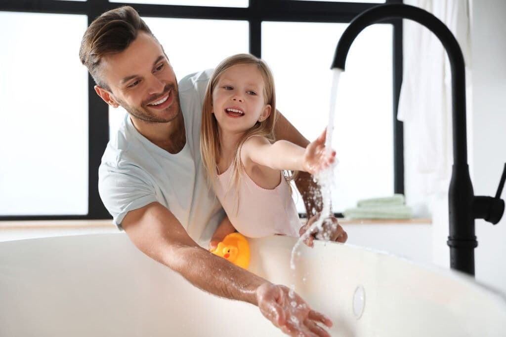 father with his daughter