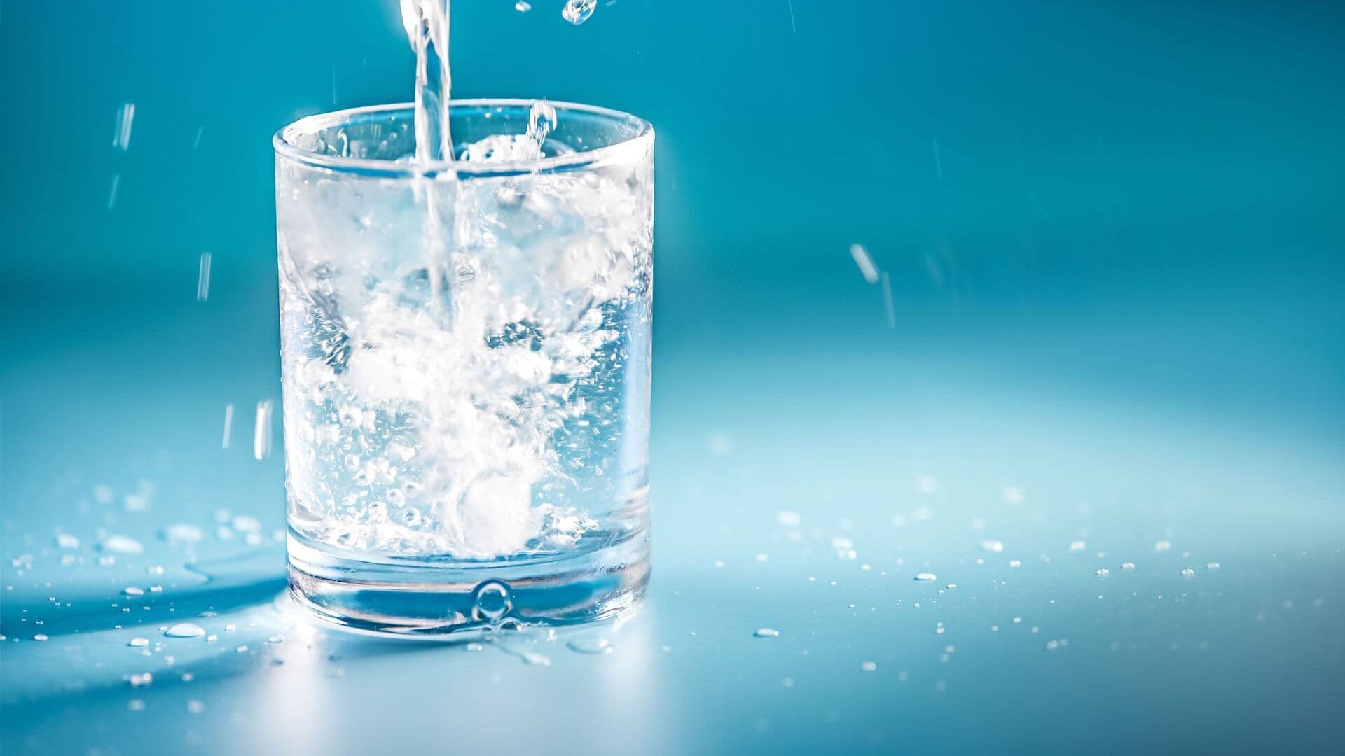 glass of drinking water